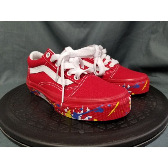 Vans Old Skool Sneakers Canvas Red White Size 13 Kids BRAND NEW IN BOX! - Picture 10 of 11